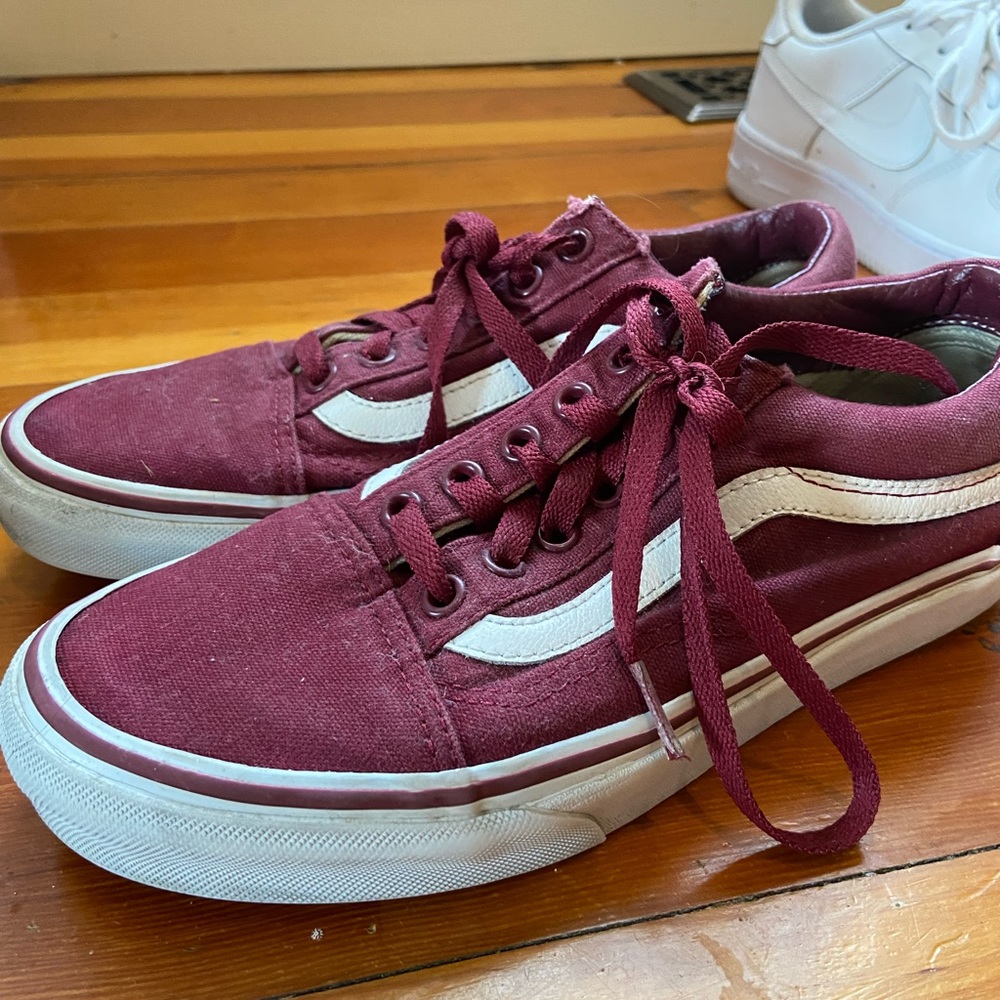 Burgundy Vans 7.5